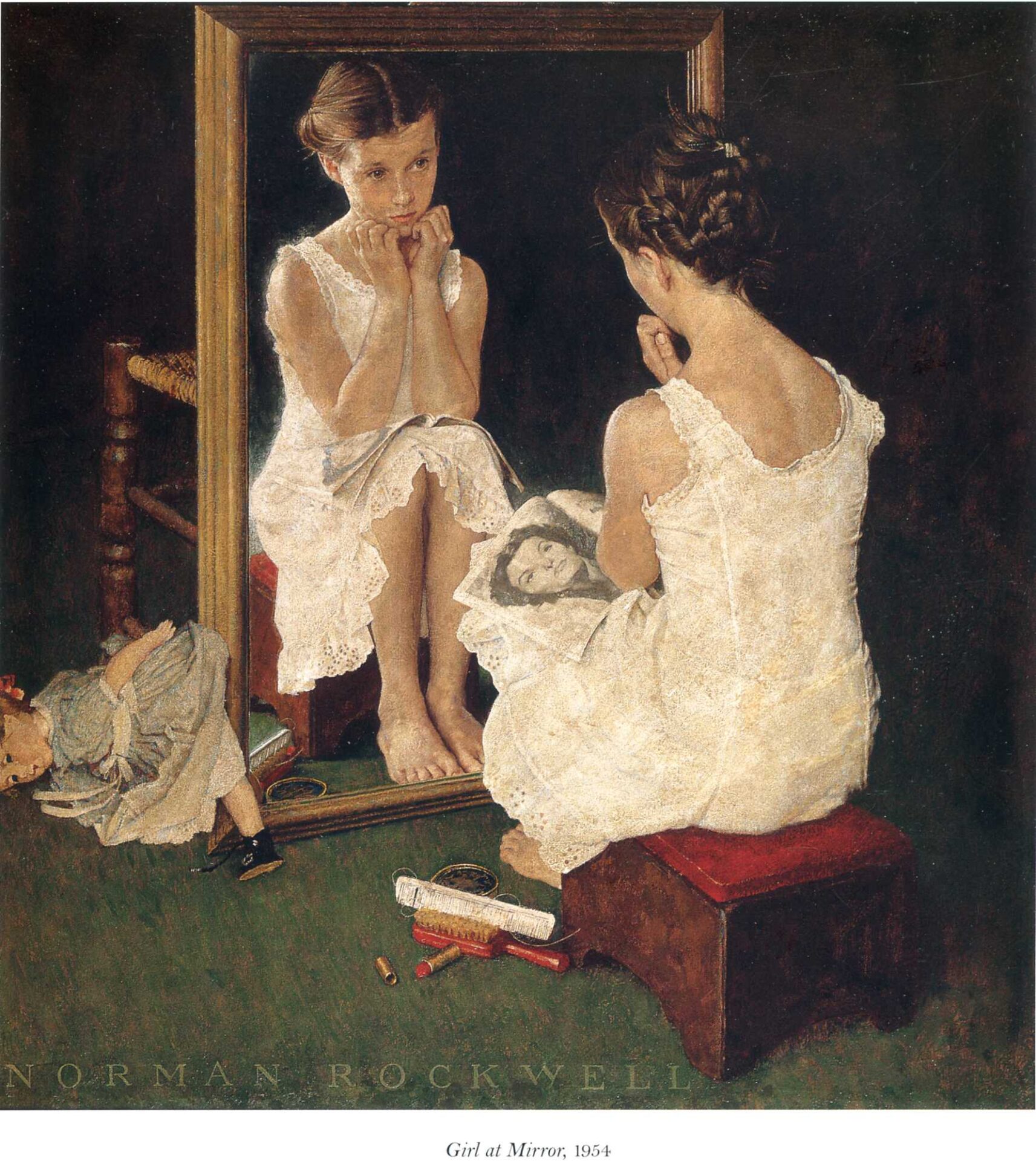 Girl at mirror